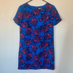 J. Crew Blue Aloha Shift Dress